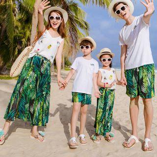 Family Matching Set: Short-sleeve T-shirt + Skirt / Shorts
