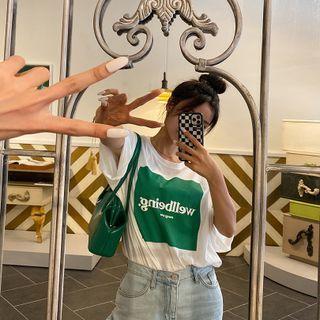 Letter Color-block T-shirt