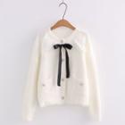 Ribbon Accent Embellished Cardigan