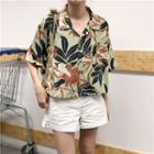 Floral Short-sleeve Shirt As Shown In Figure - One Size