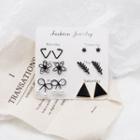 Set Of 6: Stud Earring K80 - As Shown In Figure - One Size