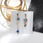 Alloy Planet Moon & Star Fringed Earring