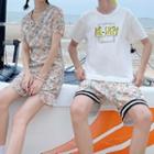 Couple Matching T-shirt / Floral Shorts / Dress