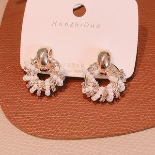 Faux Pearl Hoop Earring Pearl - One Size