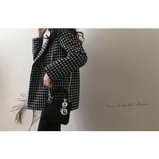 Double-breasted Houndstooth Jacket