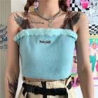 Embroidered Heart Buckled Camisole Top