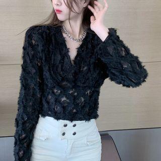 Long-sleeve Fluffy Top