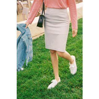H-line Plaid Skirt