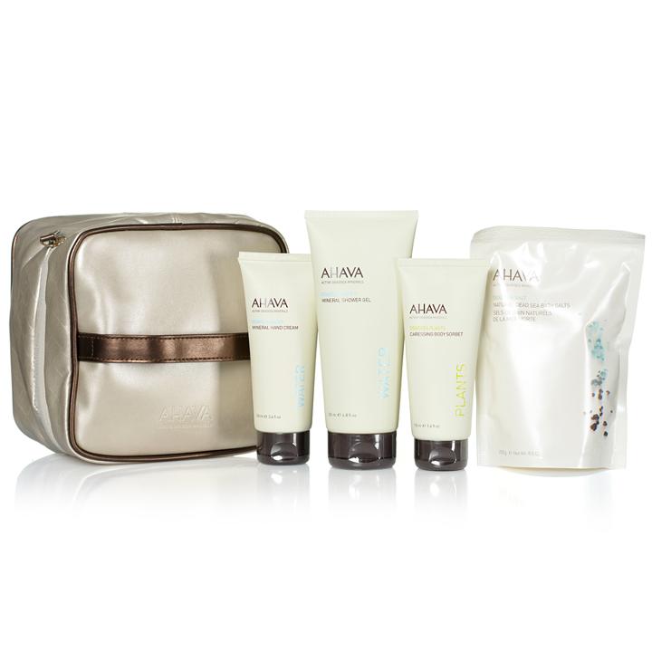 Ahava - Starshine Body Delights: Body Sorbet 100ml + Hand Cream 100ml + Shower Gel 200ml + Bath Salts 250g + Bag (limited Edition) 5 Pcs
