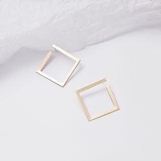Alloy Square Earring 1 Pair - E2569 - As Shown In Figure - One Size