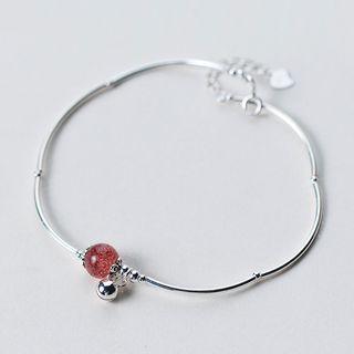 925 Sterling Silver Crystal Anklet