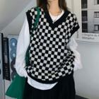 Checkerboard Sweater Vest / T-shirt