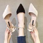 Pointy Stiletto Heel Embellished Strap Sandals