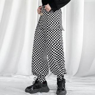 Checkerboard Baggy Pants