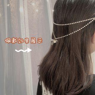 Faux Pearl Chained Headband