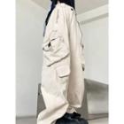 Low Rise Buckled Wide Leg Cargo Pants