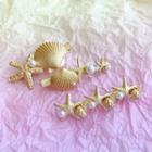 Faux Pearl Alloy Shell & Starfish Hair Clip