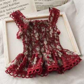 Floral Smocked Vest