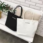 Lettering Plain Tote Bag