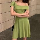 One-shoulder Mini A-line Dress