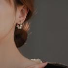 Faux Pearl Hoop Earring 1 Pair - Hoop Earring - White - One Size