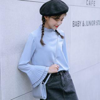 Pleated Sleeve Blouse