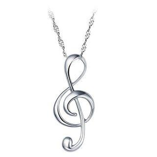 925 Sterling Silver Musical Note Pendant