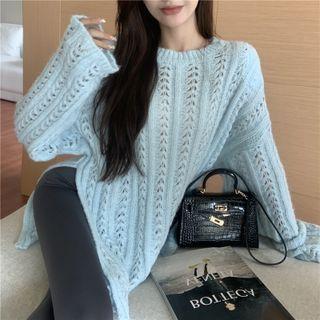 Pointelle Knit Sweater / Wide Leg Pants / Leggings
