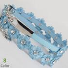 Flower Rhinestone Slim Belt