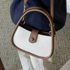 Contrast-trim Tote With Strap