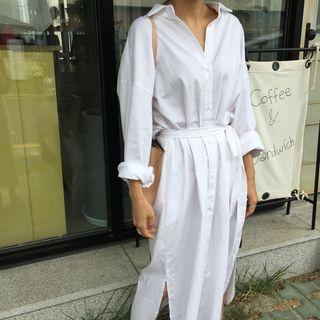 Tie-waist Shirt Dress