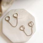 Chain Double-piercing Drop Earring / Ear Clip