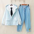 Hood Zip Jacket / Harem Jeans / Set