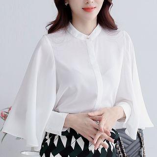 Bell-sleeve Batwing Chiffon Blouse