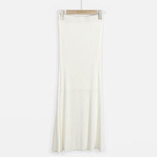Maxi Sheath Skirt Beige - One Size