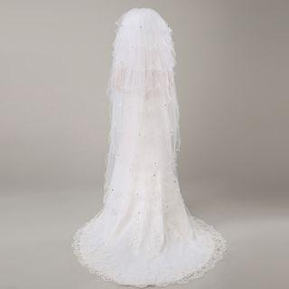 Embellished Layered Wedding Veil