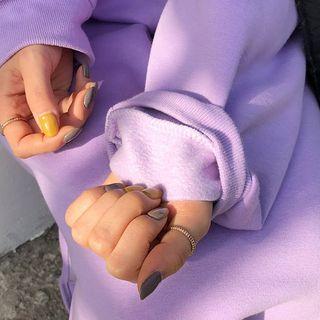 Brushed Fleece Lined Slit-hem Pullover Dress