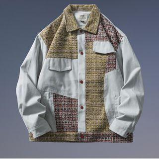 Patchwork Button-up Jacket