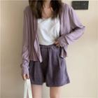 Button Knit Top / Shorts