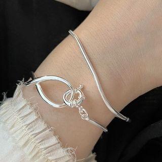 Knot Bracelet Sl0727 - Silver - One Size