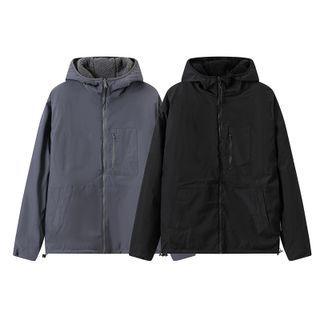 Fleece Lined Two Way Zip Hoodie