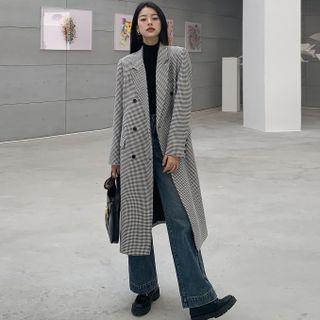 Houndstooth Midi Blazer