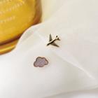 Asymmetrical Stud Earring 1 Pair - Earrings - S925 Silver - Asymmetrical - Gold - One Size