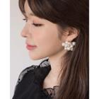 Faux-pearl Cluster Earrings Ivory - One Size
