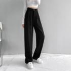 High Waist Loose Fit Straight Leg Dress Pants (various Designs)