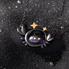 Cancer Cat Zodiac Necklace Black Cat - Gold & Silver - One Size