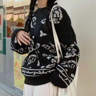 Floral Pattered Sweater