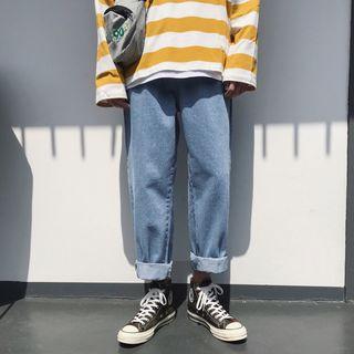Drawstring Straight-fit Jeans