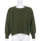 Open-back Cropped Sweater