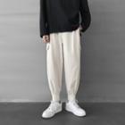 Gathered Waist Cargo Tapered Pants